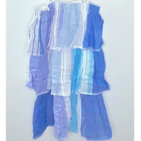 Lemlem Womens Esthal Colorblock Short Dress Swim Cover-up Blue XS $495, swim New - Picture 10 of 13